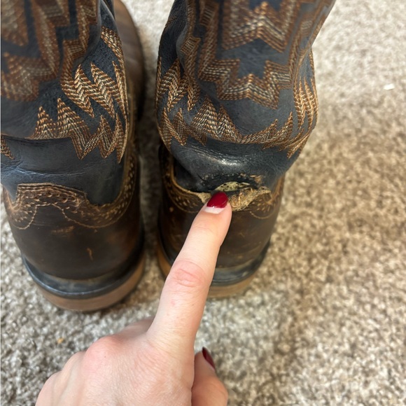 ARIAT Tycoon Square Toe Pull On Western Boot Brazen Brown, Size US 7.5D - Picture 6 of 8